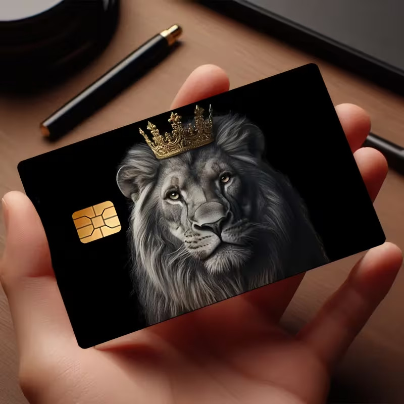 Crown Lion Credit Card Skin Sticker Debit Card Wrap Vinyl Cover Decal
