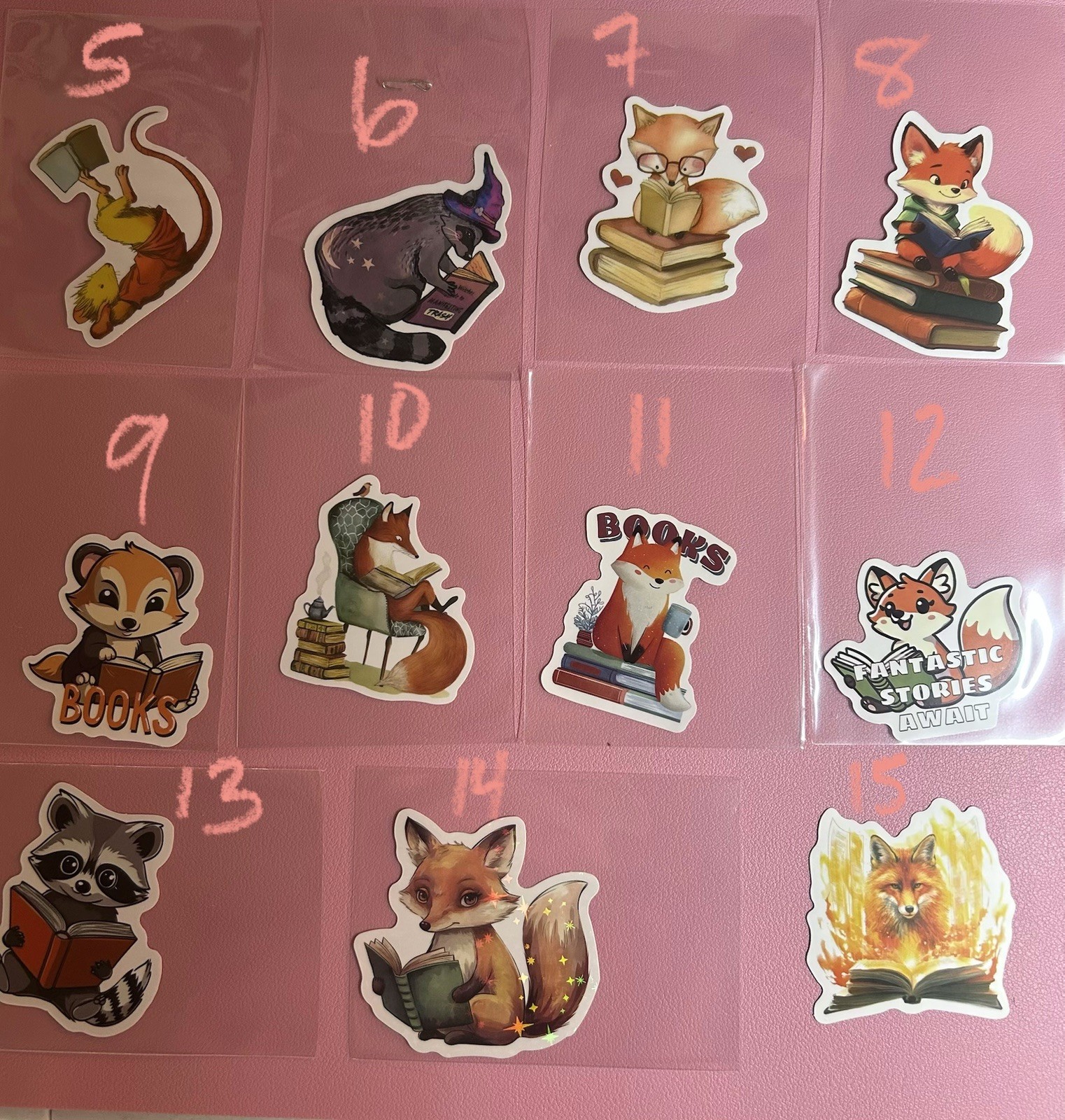 Animals And Ghosts Reading Books Stickers