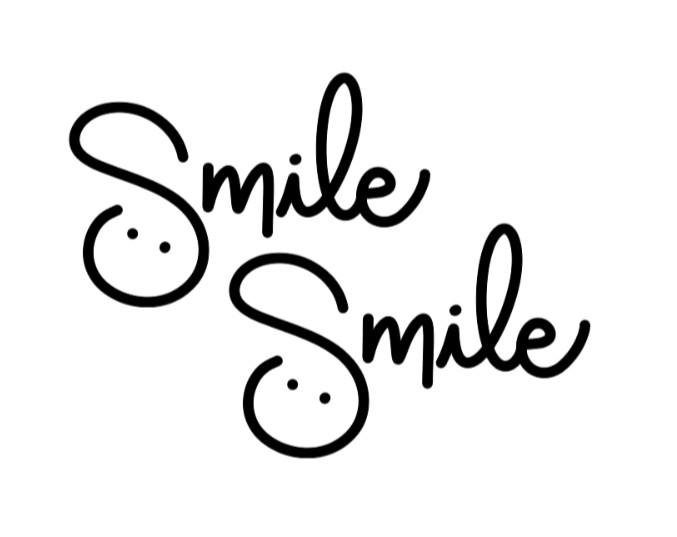Cute Tiny Smile Vinyl Decal Sticker Rearview Mirror Car Truck Set of 2