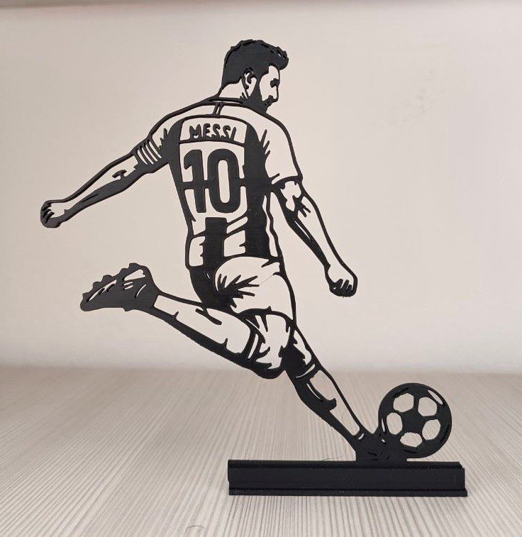 Messi Black Removable Vinyl Wall Decal Sticker – Soccer Sports Silhouette
