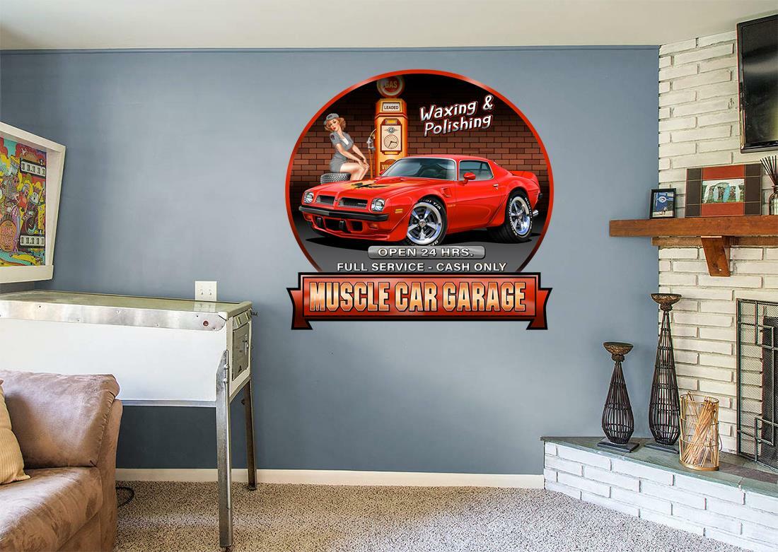 1974 Pontiac Trans Am Firebird Garage Sign Wall Art Graphic Sticker