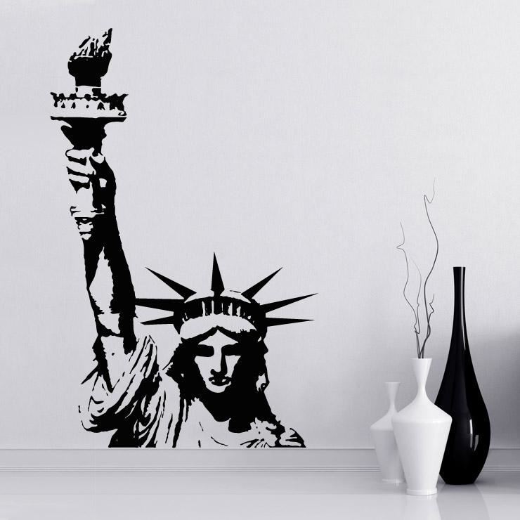 Large Statue of Liberty Wall Decal Sticker. New York City Decor NYC NY #136