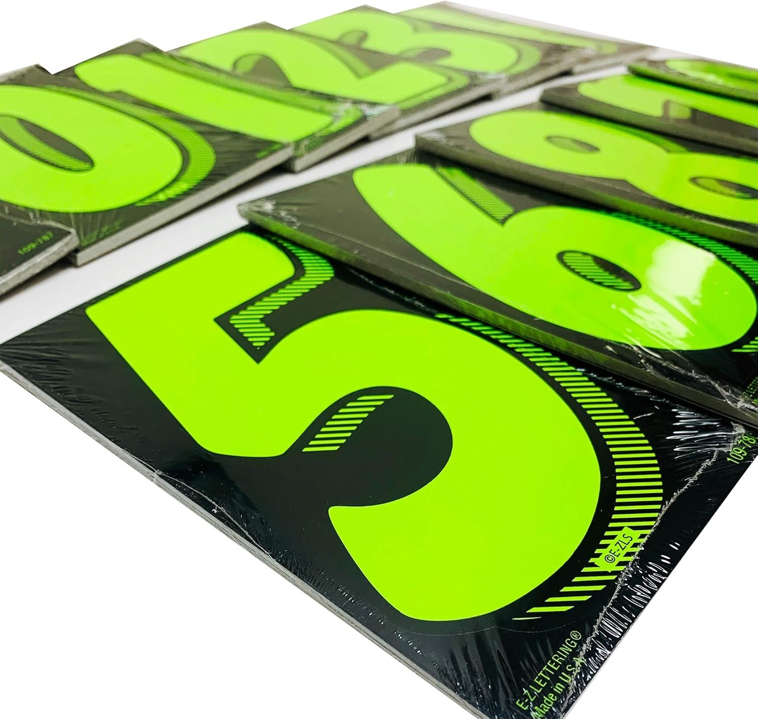 Vinyl Decals for Cars Chartreuse Large Number Stickers 11 Dozen Windshield Nu…