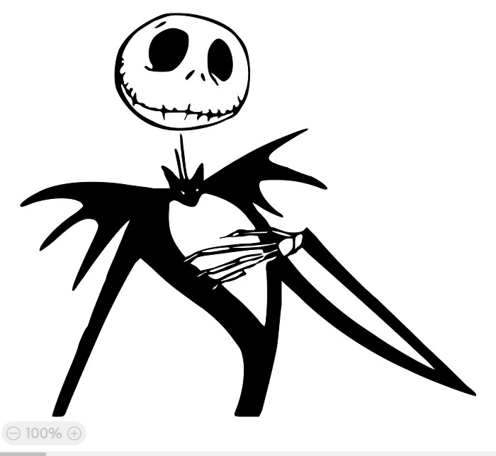 Jack Skellington The Nightmare Before Christmas Round Shaped Vinyl Decal Sticker