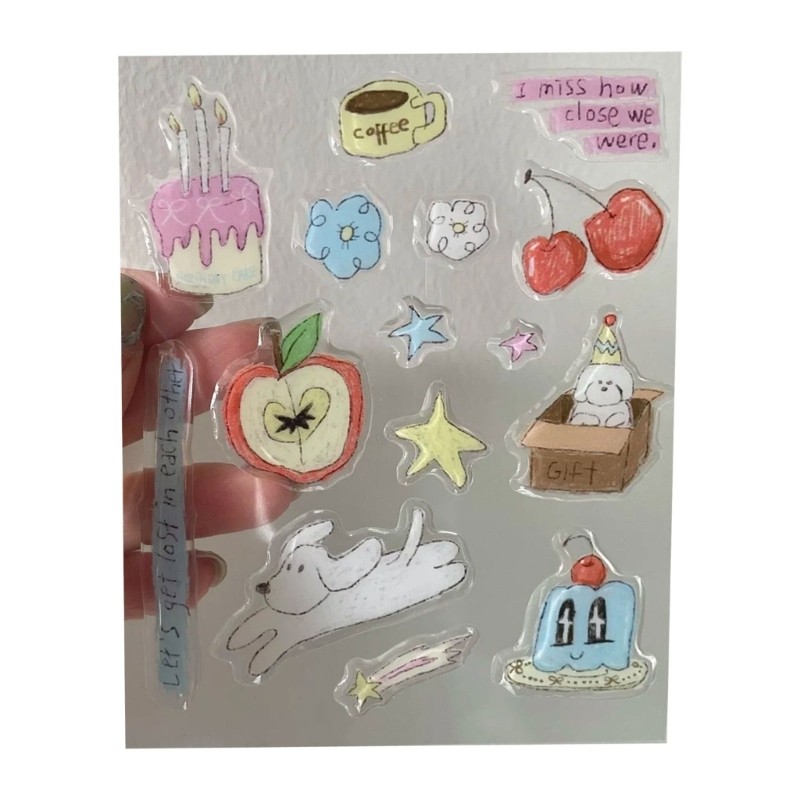 Easy To Apply Plastic Jelly Stickers Decals For Quick Gadget Decoration No