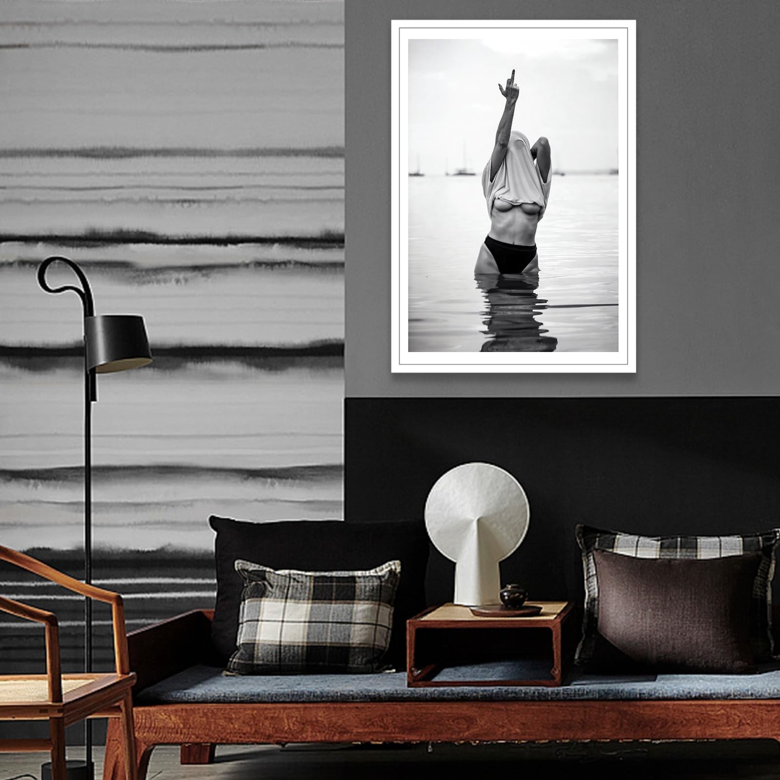 Acqooeakt Vintage Fashion Black and White Wall Art Feminist Women Poster Sexy…
