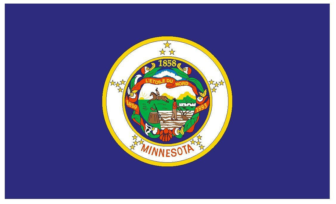 Minessota State Flag Sticker Decal F311