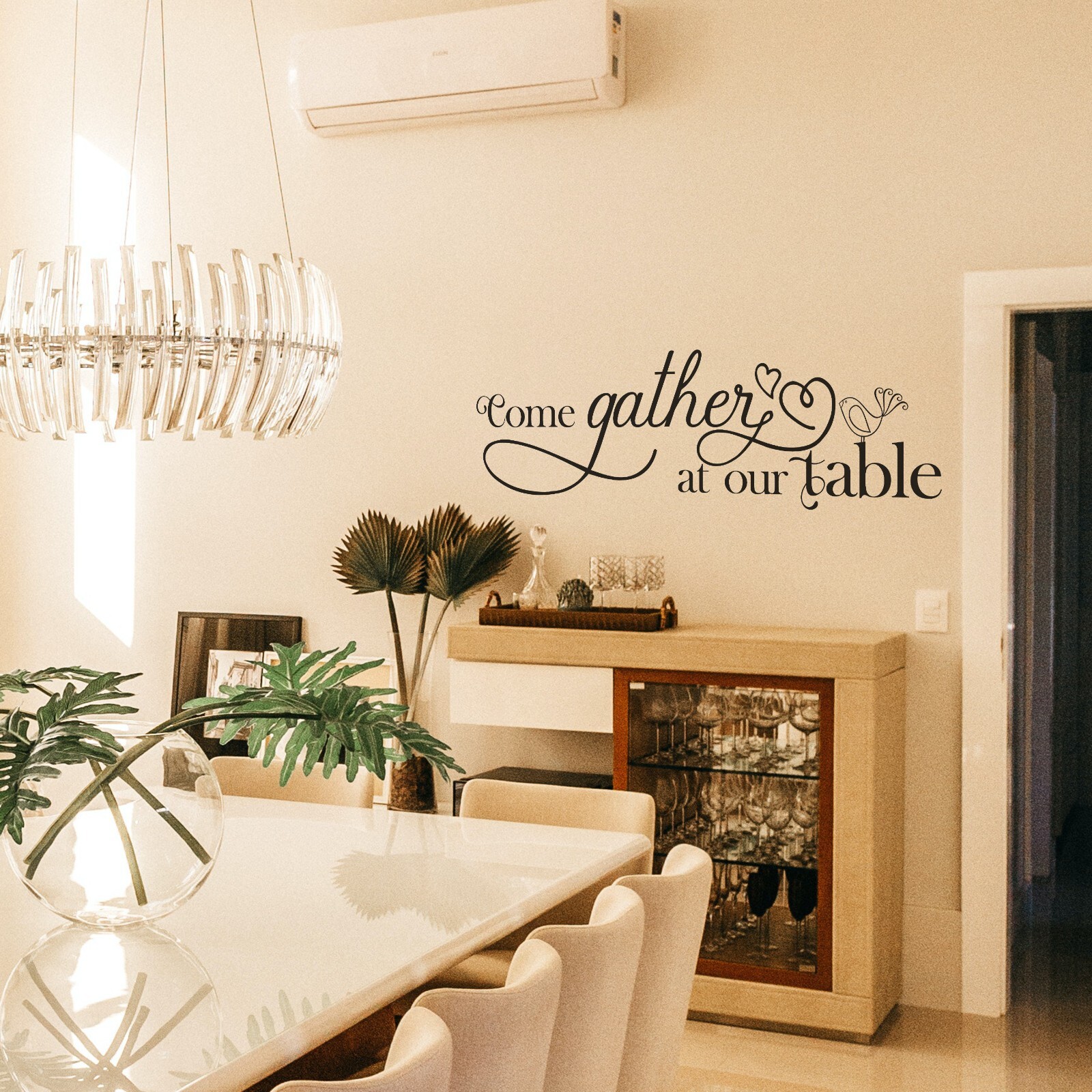 Come Gather at Our Table Wall Decal Sticker Dining Room Decor Family Quote Vinyl