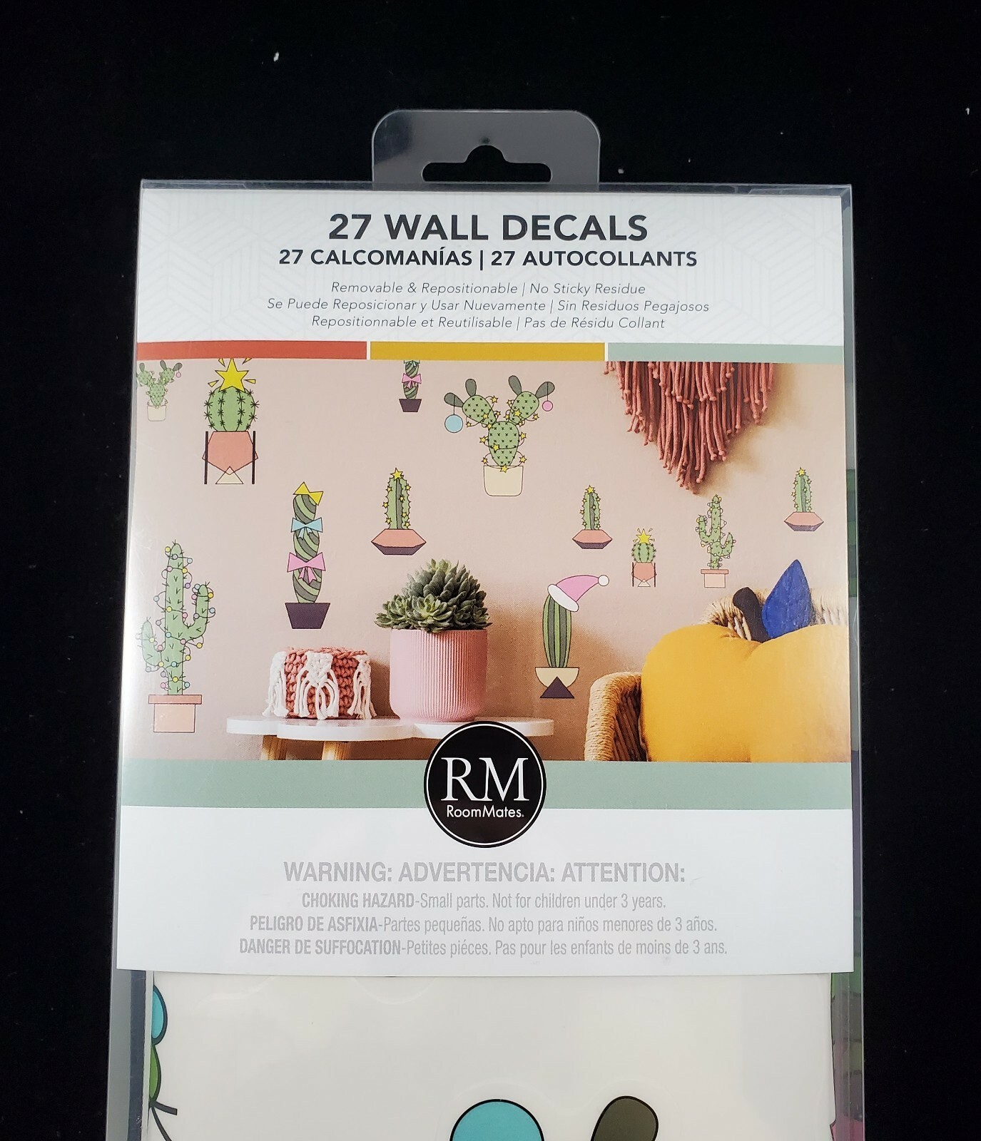 RoomMates CHRISTMAS CACTUS 27 Peel & Stick Wall Decals RMK4479SCS