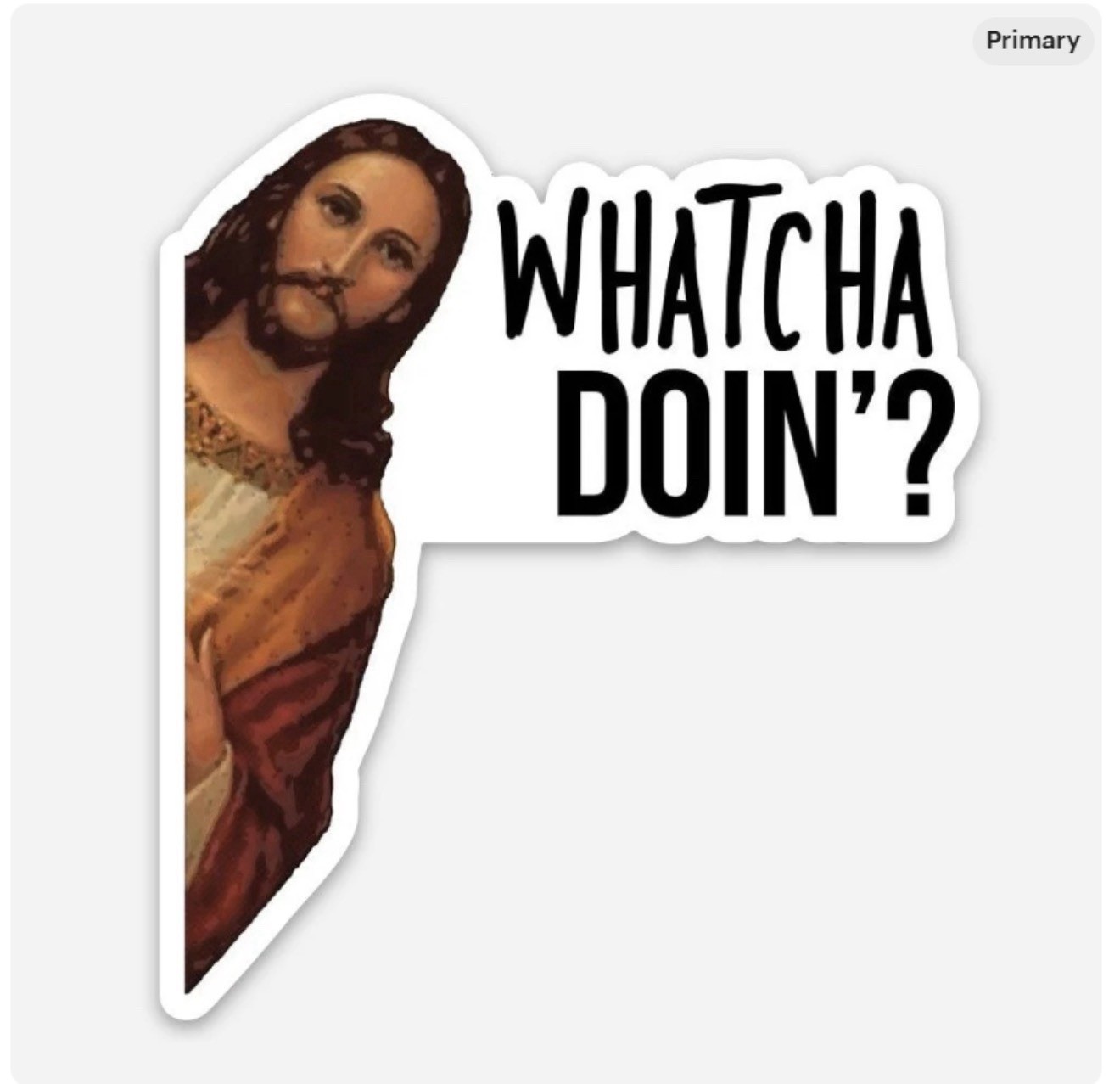 3” Jesus Sticker Vinyl Christianity Decal Matte Finish Dishwasher Safe