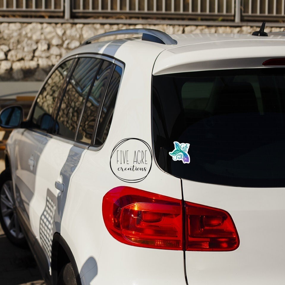 Funny Mermaid Decal | Get Off My Tail | Waterproof Weatherproof Vinyl Sticker
