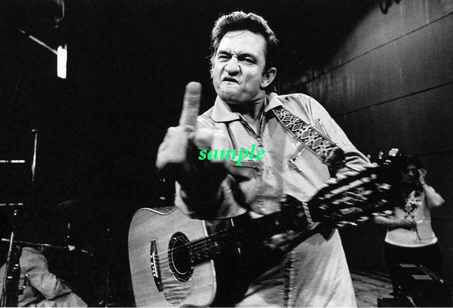 JOHNNY CASH #2 REFRIGERATOR GLOSSY LOCKER MAGNET CHRISTMAS MAN CAVE GAG GIFT
