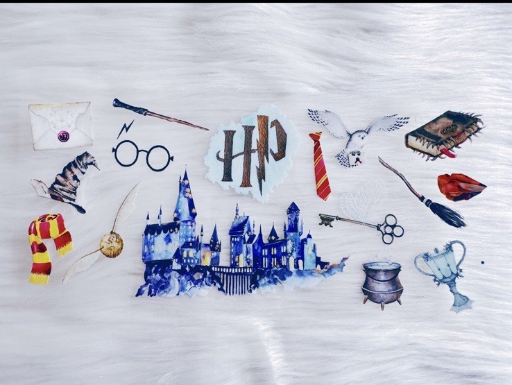 Harry Potter UV DTF Cup Wraps for 16 oz Glass Cups, 4 Sheets Transfers Halloween