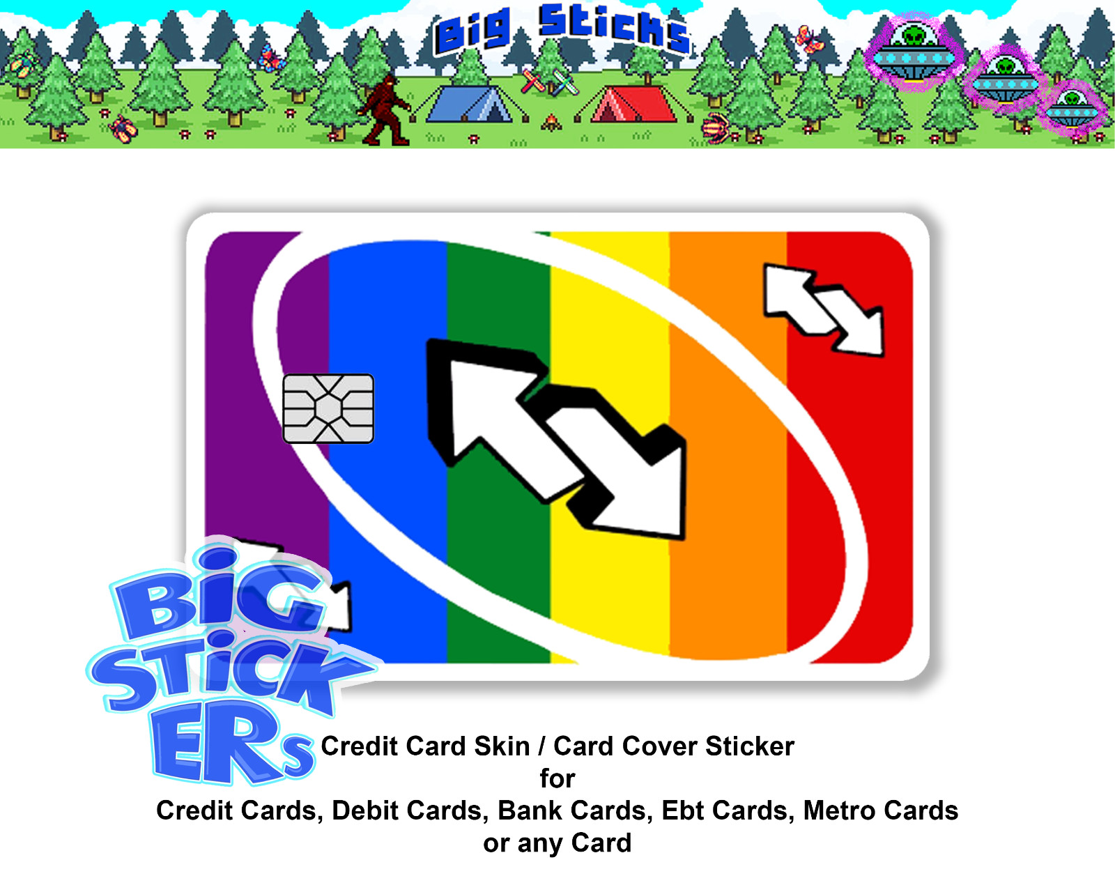 Uno Reverse/Draw 4 Card Credit Card SMART Sticker Skin Decal, Card Wrap