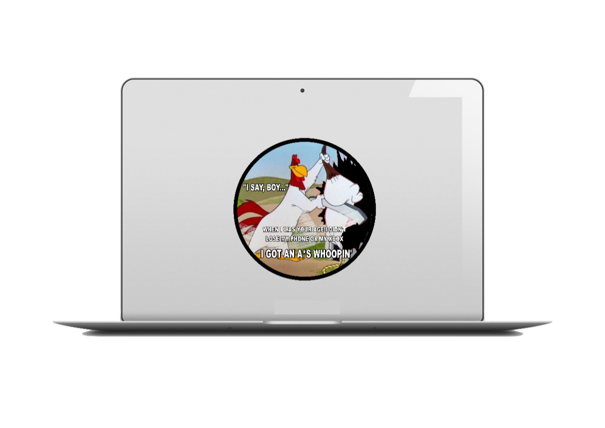 Cartoons – Foghorn Leghorn (Whoopin) 4" Vinyl Decal Handmade Auto Laptop Cooler