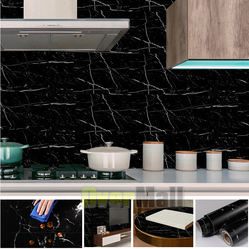 Marble Contact Paper 23.6" *118" Self Adhesive Wallpaper Roll for Countertop
