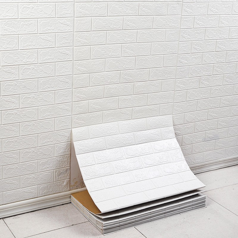 3D Brick Effect Wall Panels Self-Adhesive Wallpaper 70cmx1m XPE Foam Decor