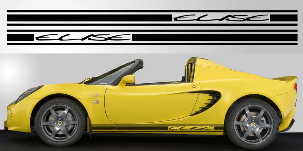 Aftermarket Lotus Elise Triple Stripe Vinyl Decals Version 2