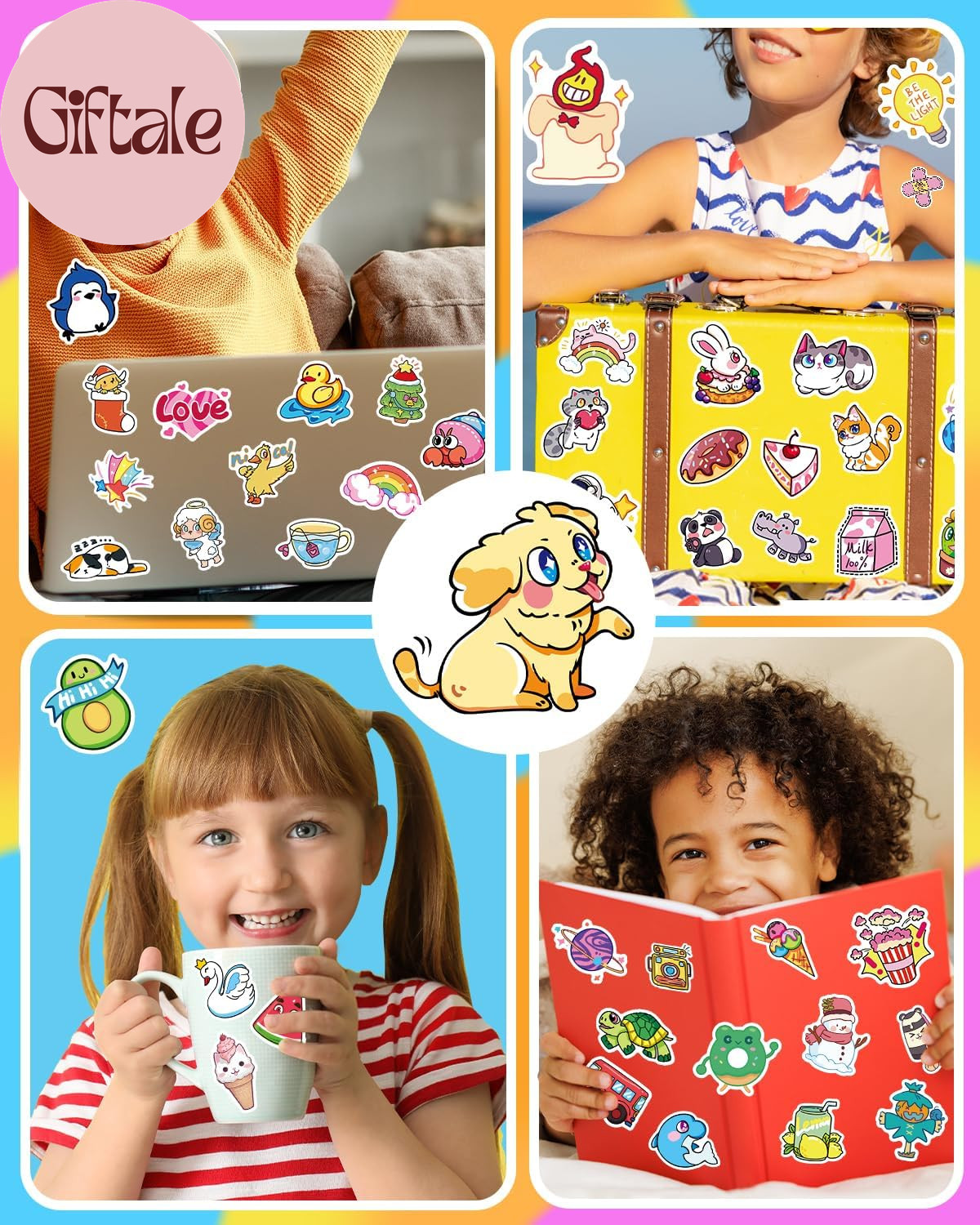 Stickers for Kids, 600Pcs Cute Water Bottle Stickers for Teens, Vinyl Waterproof