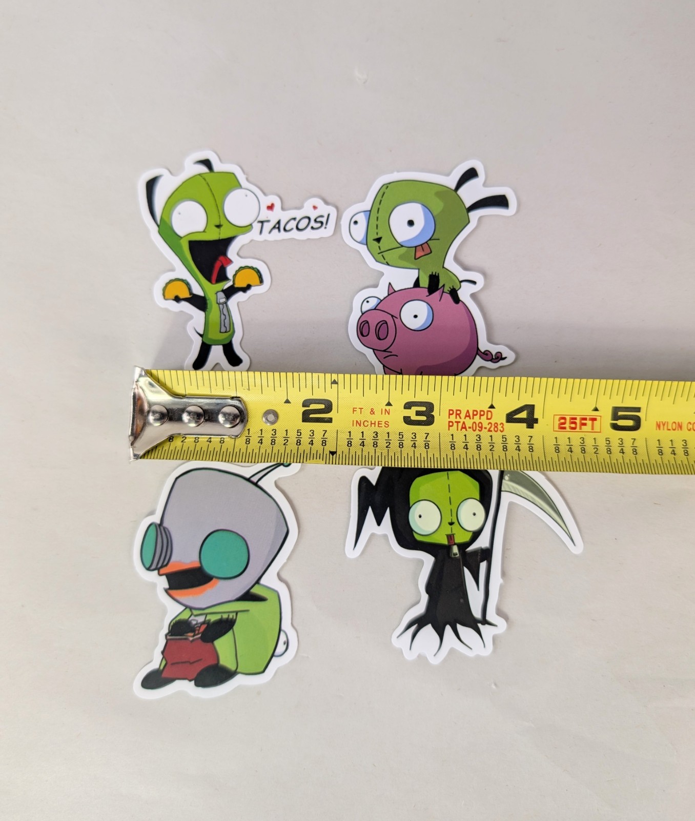 Set Of 10 Stickers Invader Zim & Gir In Dog Costume Alien Animation TV Show