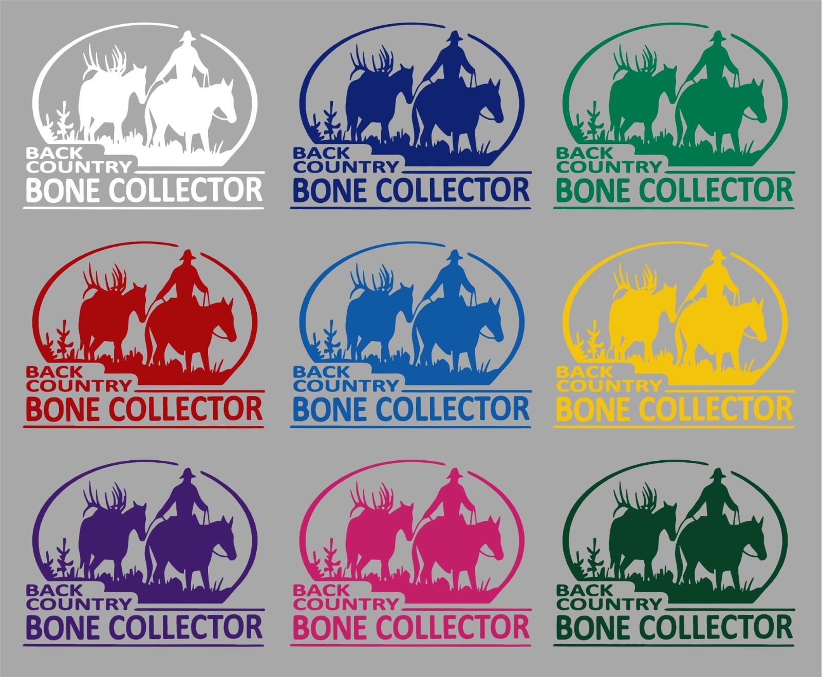 Country Bone Collector Horse Deer Hunt Car Truck Window Wall Vinyl Decal Sticker