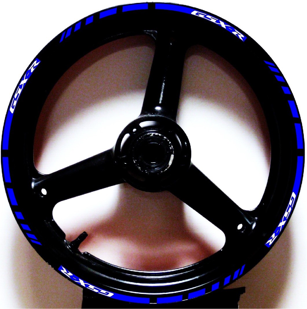 CUSTOM 2 TONE GP RIM STRIPES WHEEL DECALS TAPE STICKERS SUZUKI GSXR 600 750 1000