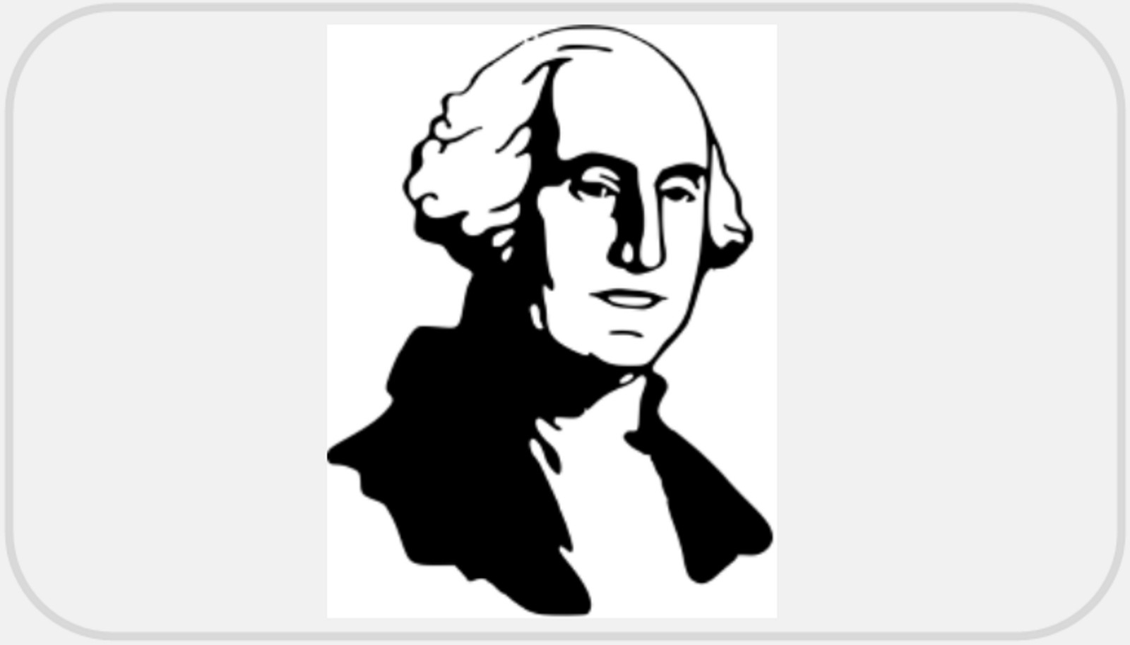 George Washington – 50 Stickers Pack 2.25 x 1.25 inches – President USA