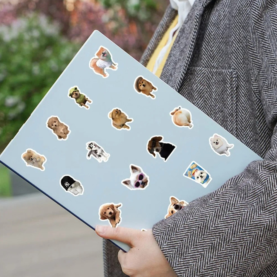 100pcs Funny Dog Cartoon Stickers Cute Decals for Kids & Daily Decor