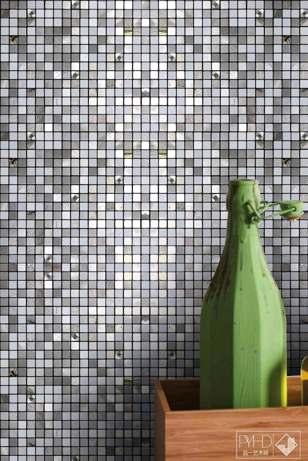 10 Sheets Self-Adhesive Aluminum Mosaic Peel and Stick Metal Tiles 3D Wall St…