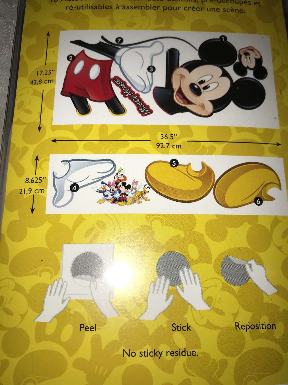 RoomMates RMK1508GM MICKEY MOUSE & Friends STICKERS Giant SET of 10 WALL DECALS