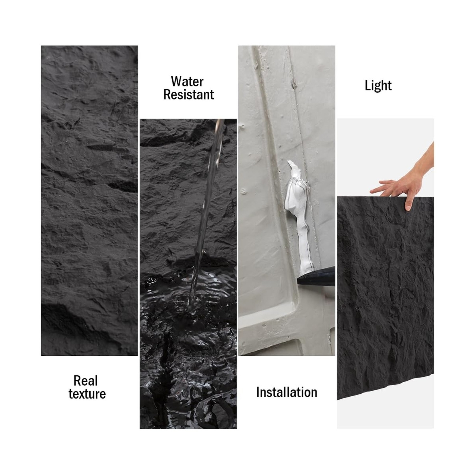 4PCS PU Stone Wall Panels|3D Wall Panels|Wall Panels for Interior Wall Decor|…