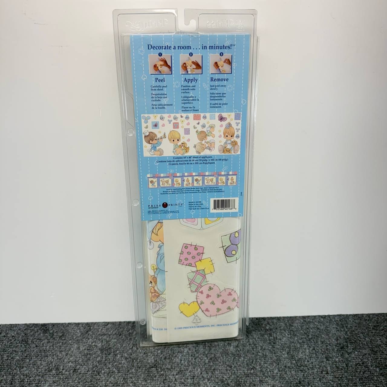 Precious Moments Priss Prints 40168 Vintage Baby Wall Decals 1999 Heart 25