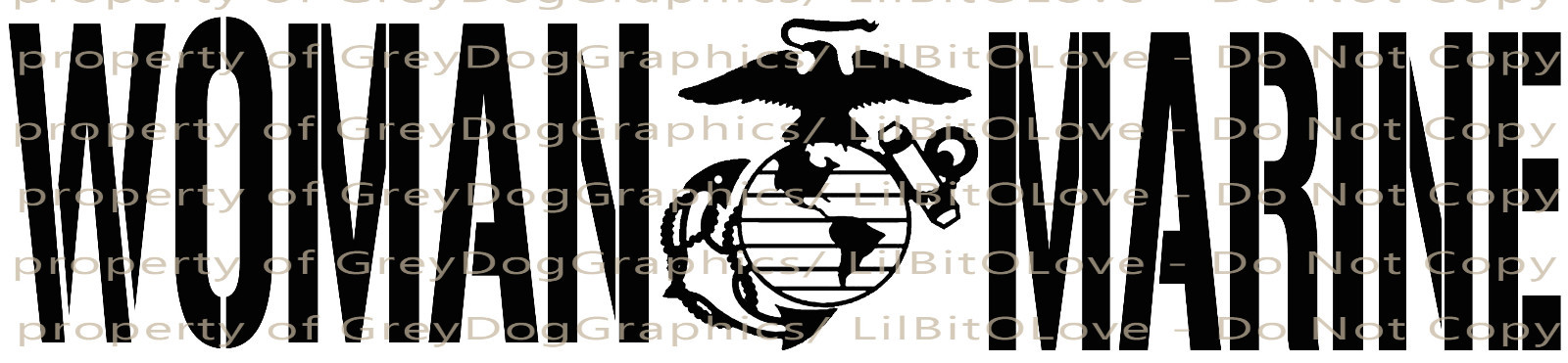 Woman Marine Vinyl Decal – United States Marine Corps USMC Sticker Auto Military