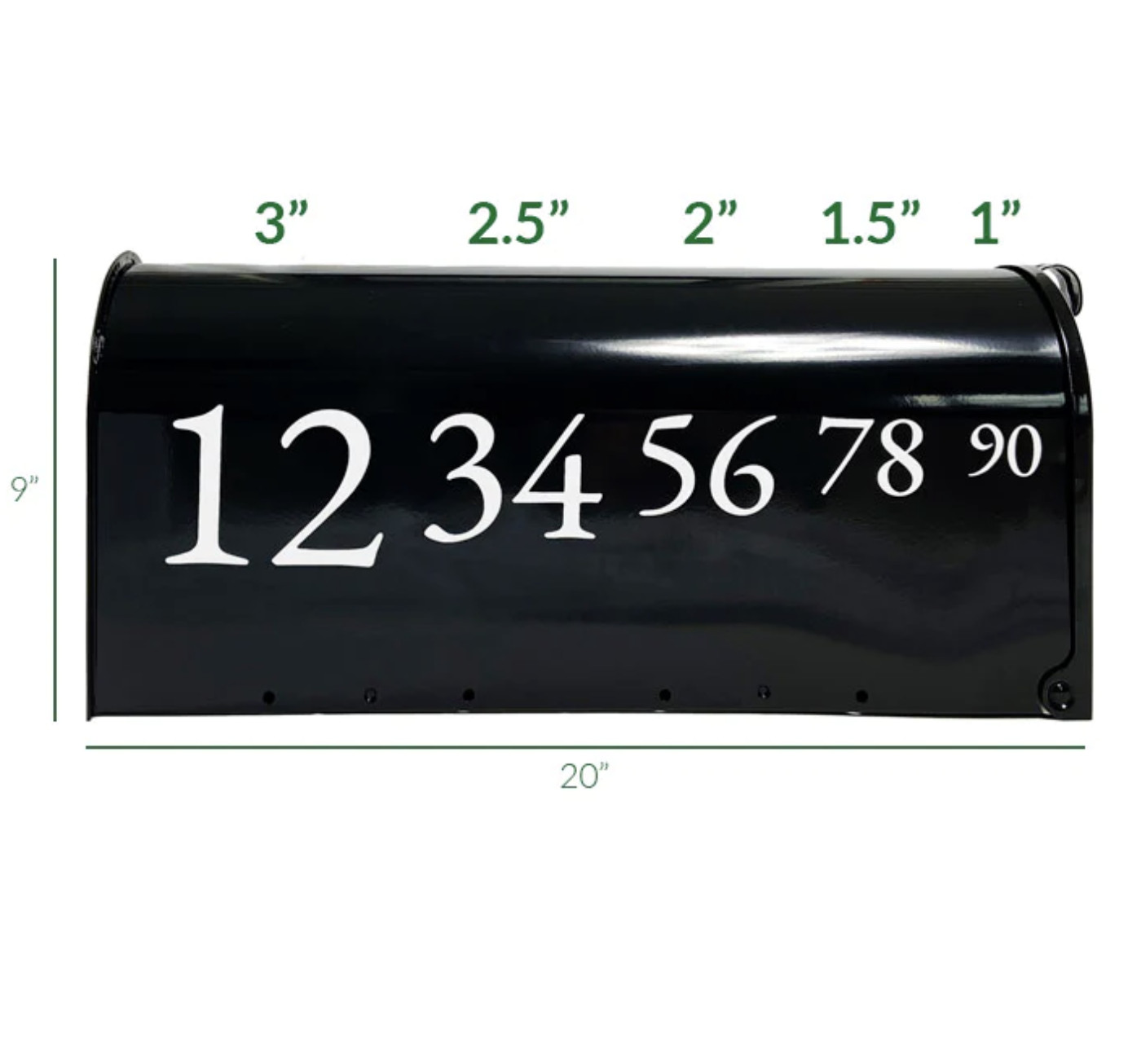 SET OF 2 Custom Mailbox Numbers Vinyl Decals / Stickers -Pick Size, Font & Color