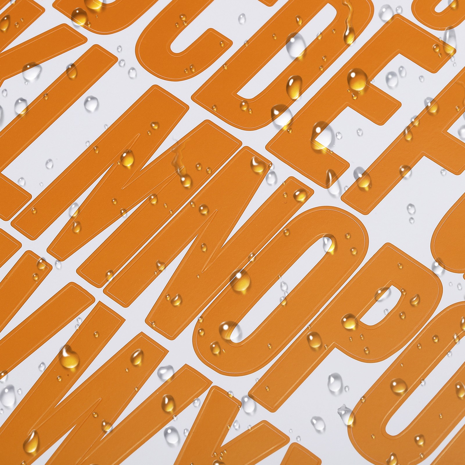 Letter Stickers 1 Inch 2 Inch, 12 Sheets Self Adhesive Alphabet Sticker, Orange