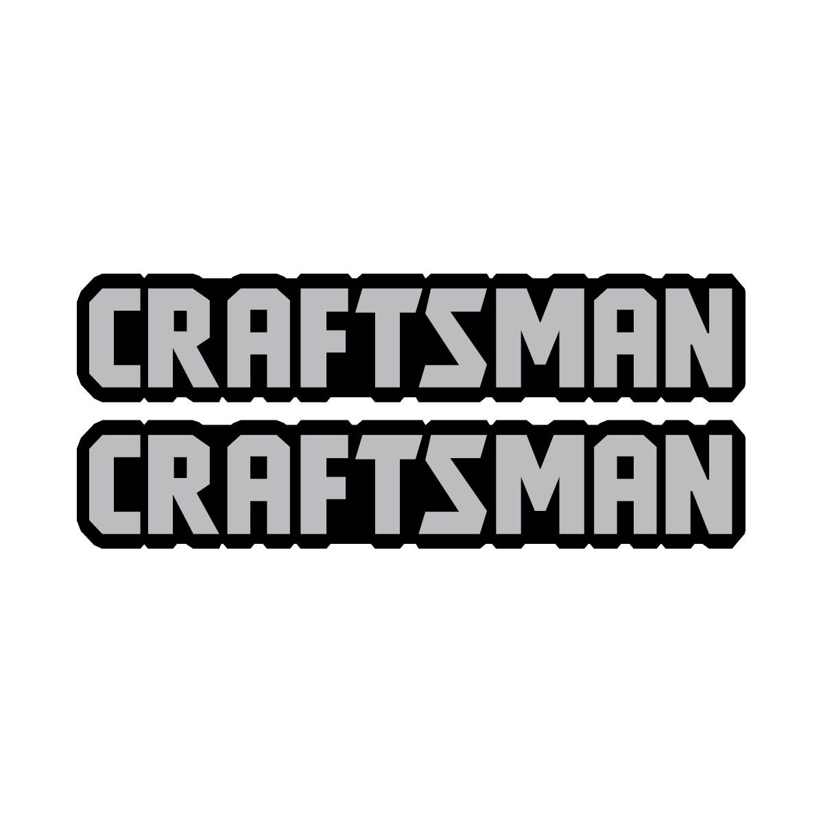 (2) .6.5" wide x 1.25" tall Craftsman Vinyl Decals- Not 3D Plastic – Flat Decals