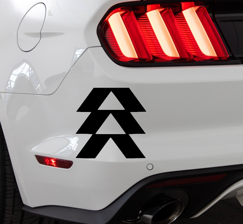 Hunter Logo Destiny Guardian Indoor/Outdoor Vinyl Decal Matte Black/White