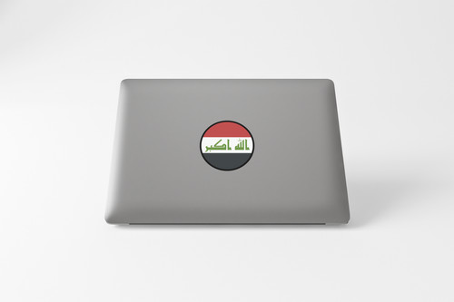 Iraq Flag Circle Sticker Decal