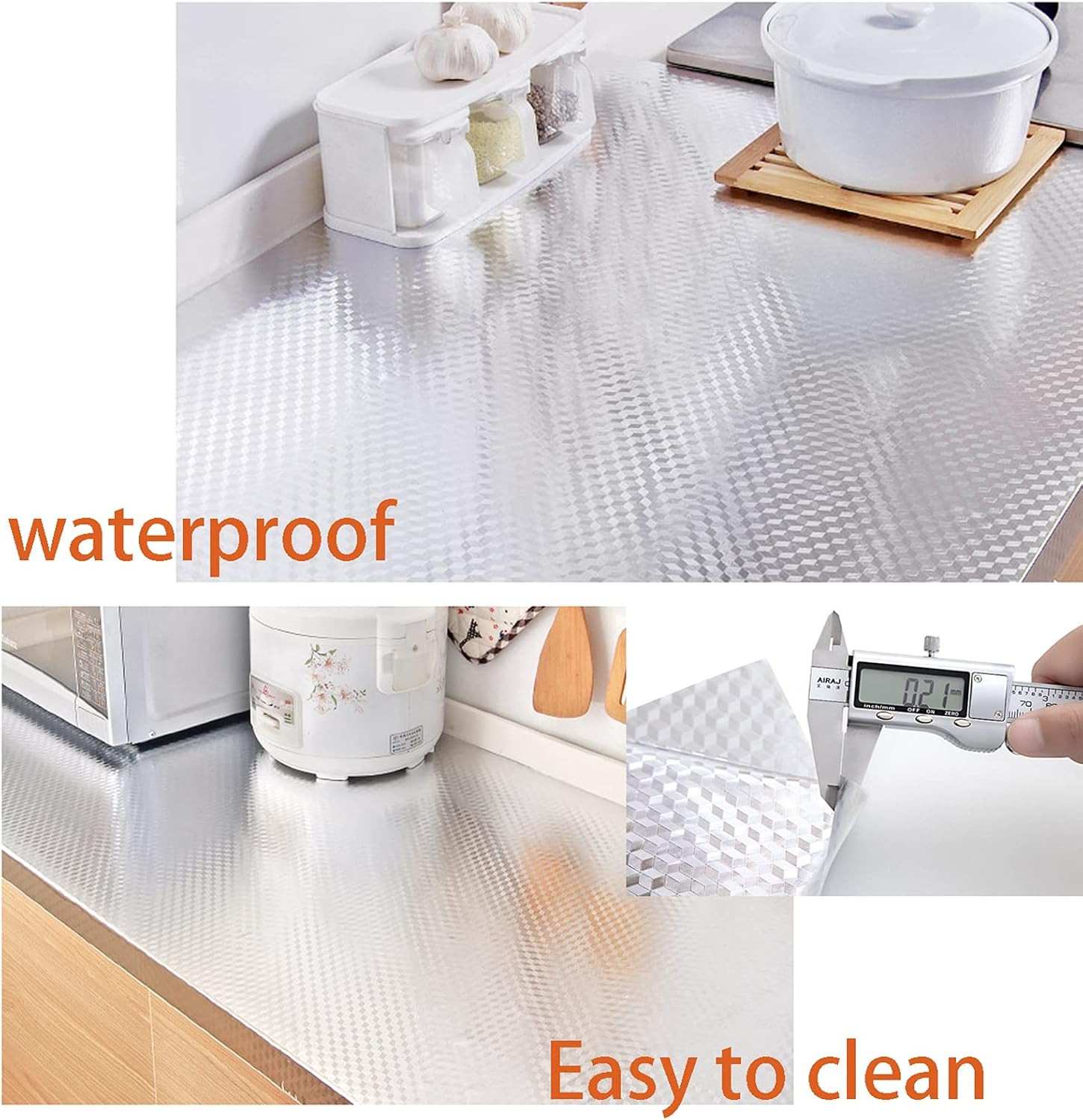 Kitchen Wallpaper Oil Proof Sticker Backsplash Aluminum Foil Oil Self-Adhesive P