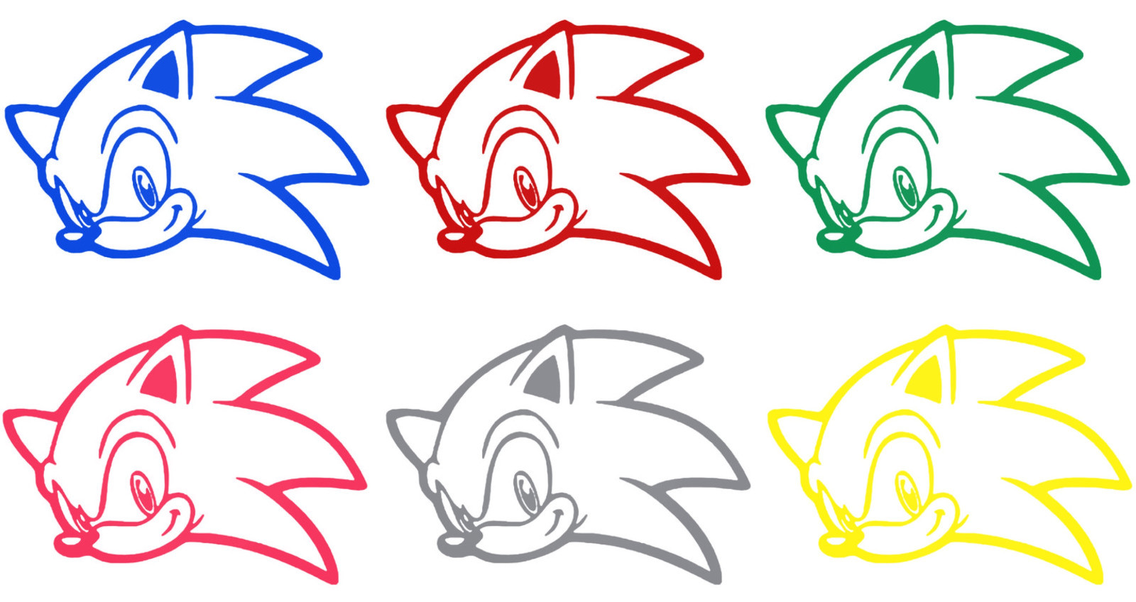 Vinyl Decal Truck Car Sticker Laptop – Video Games Sonic The Headgehog Face