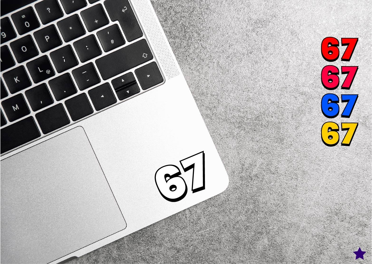 67 Decal Sticker Printed Die Cut Meme Trending Trend Post 6 7 Mid Beep Teen Gift