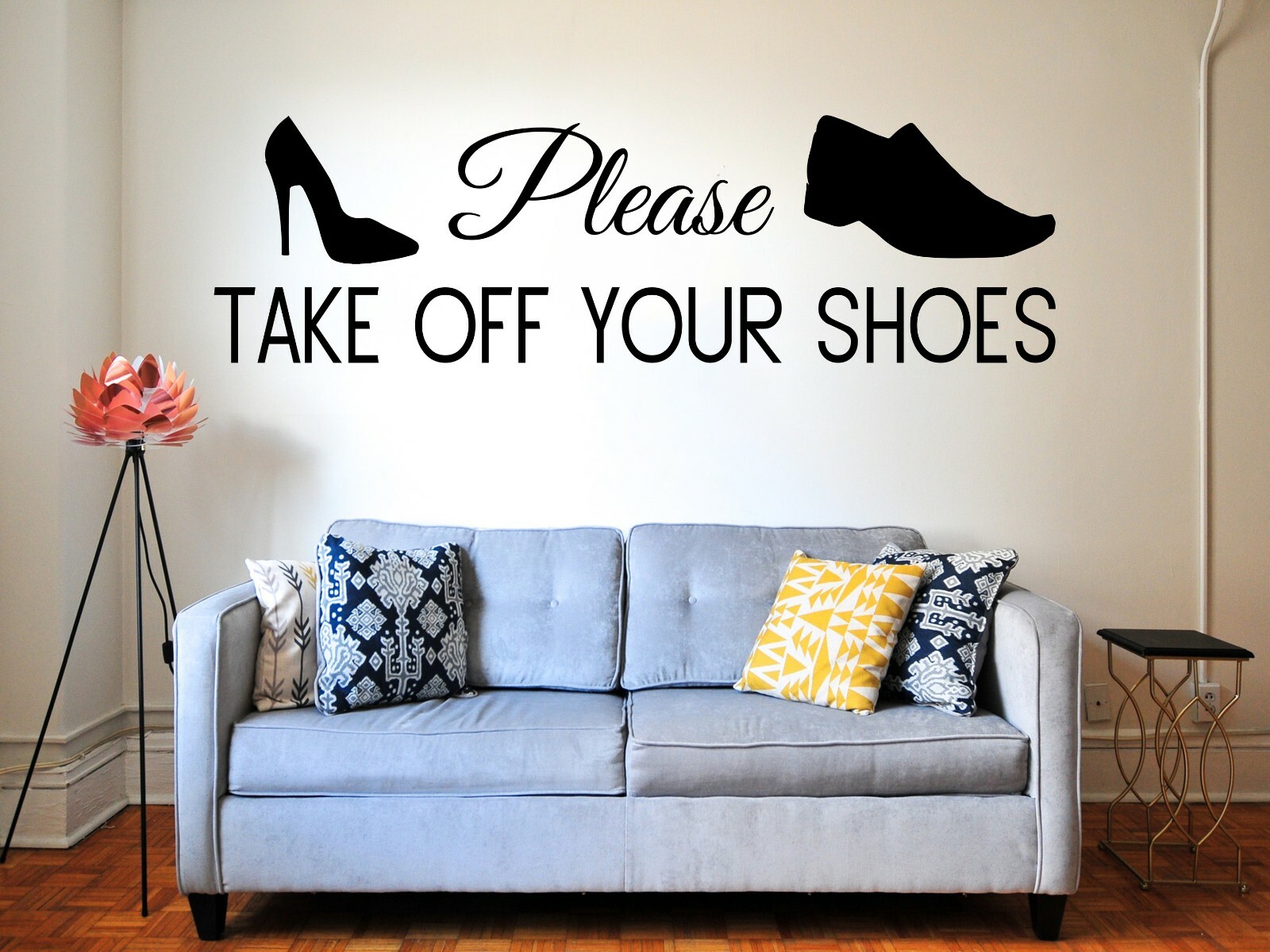 Please Take Off Your Shoes Vinyl Sign Decal & Sticker Car & Home Decor Wall Art
