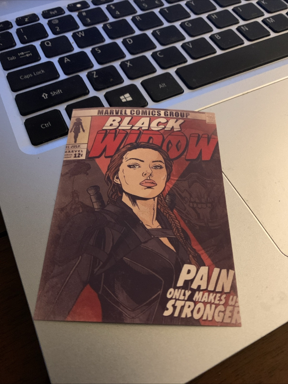 Black Widow Comic Book Sticker Vintage Style Decor Laminated