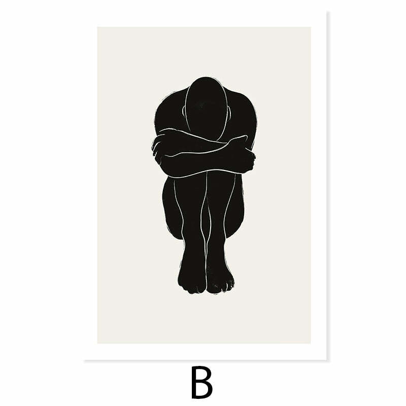 Beige Trendy Colors Minimalist Line Wall Art