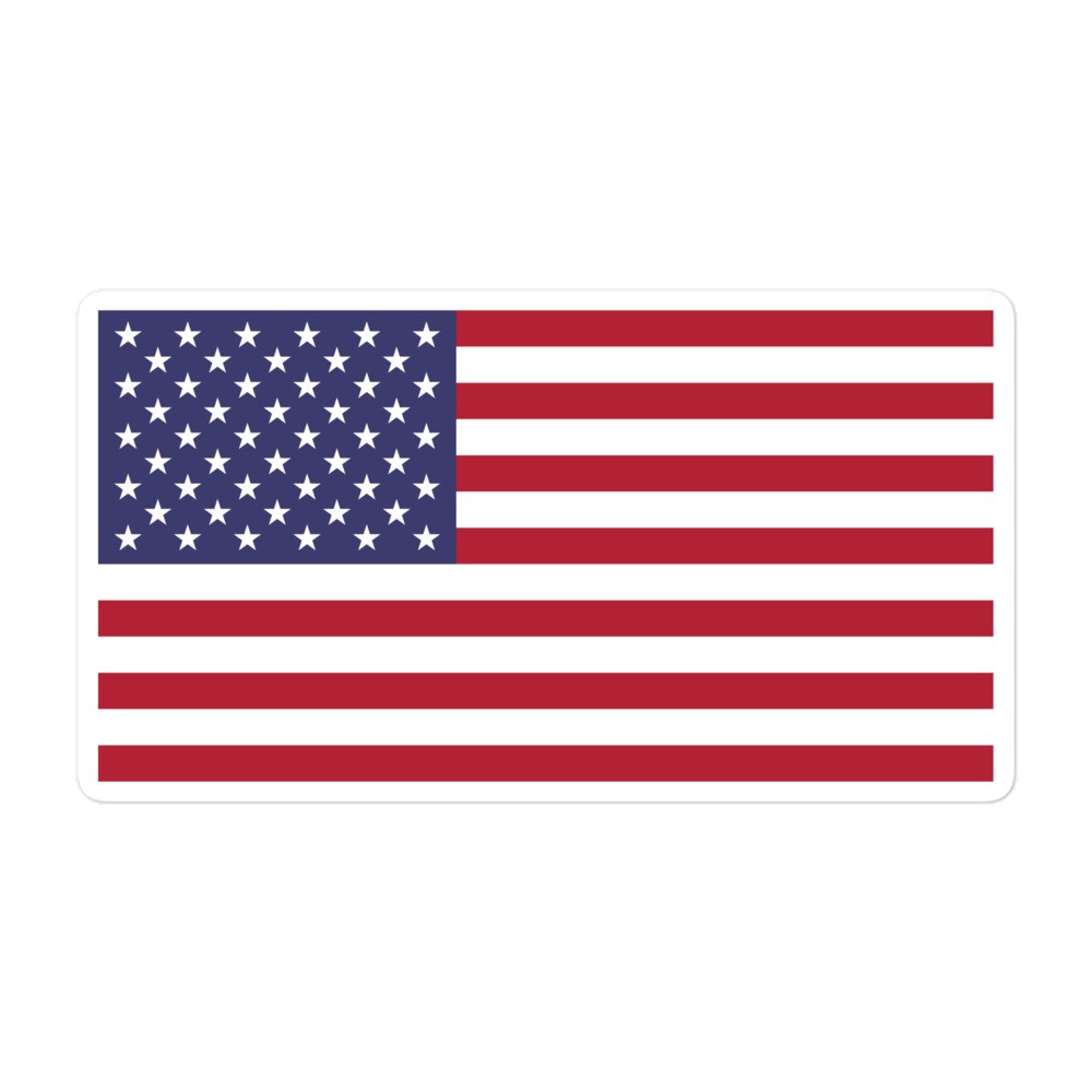 Large 5.5"x3" American Flag Vinyl Decal Sticker Printed In The USA