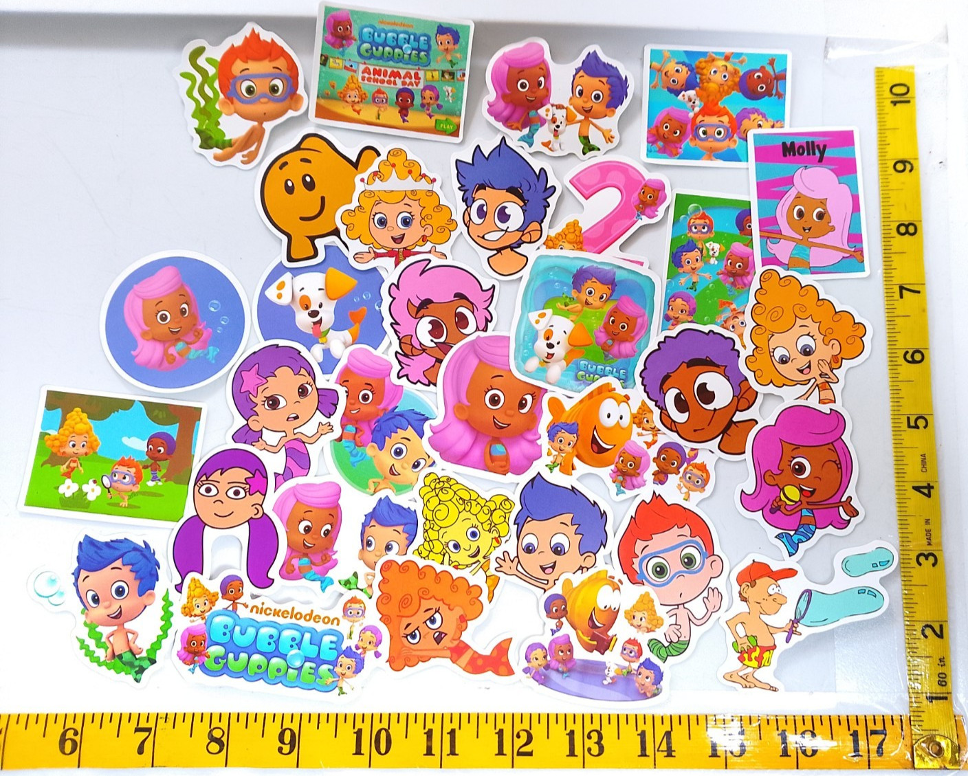 Bubble Guppies, kids themed sticker and decal set