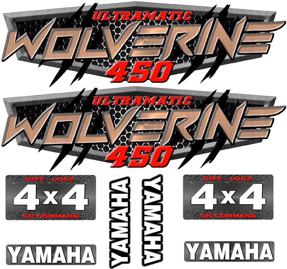 Yamaha Wolverine 350 400 450 4×4 Decal graphic sticker OEM kit plastic set