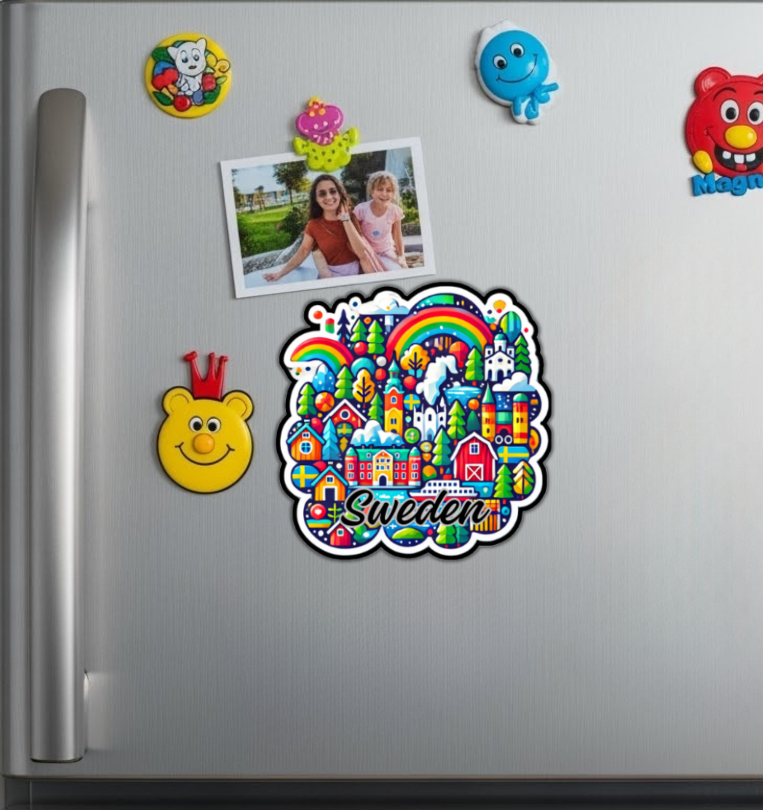 Sweden Fridge Magnet or Laptop Sticker