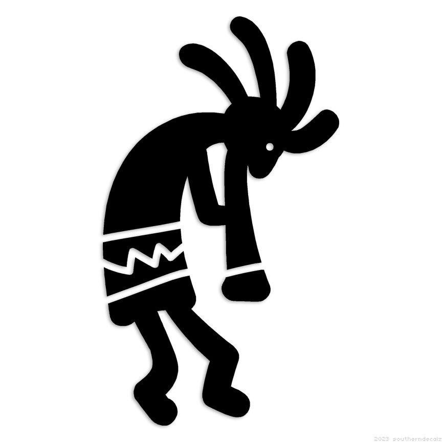 Kokopelli Fertility – Decal Sticker – Multiple Colors & Sizes – ebn6648