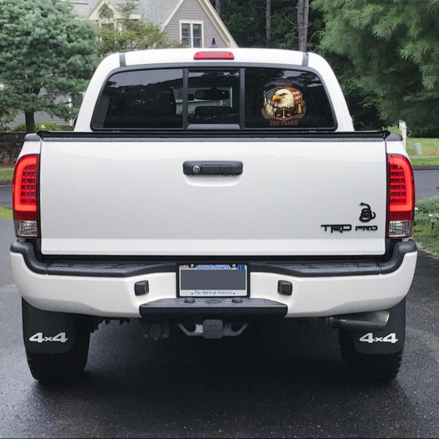 USA Car Decal Sticker 250th Anniversary 1776-2026 Patriotic Bumper 3pcs